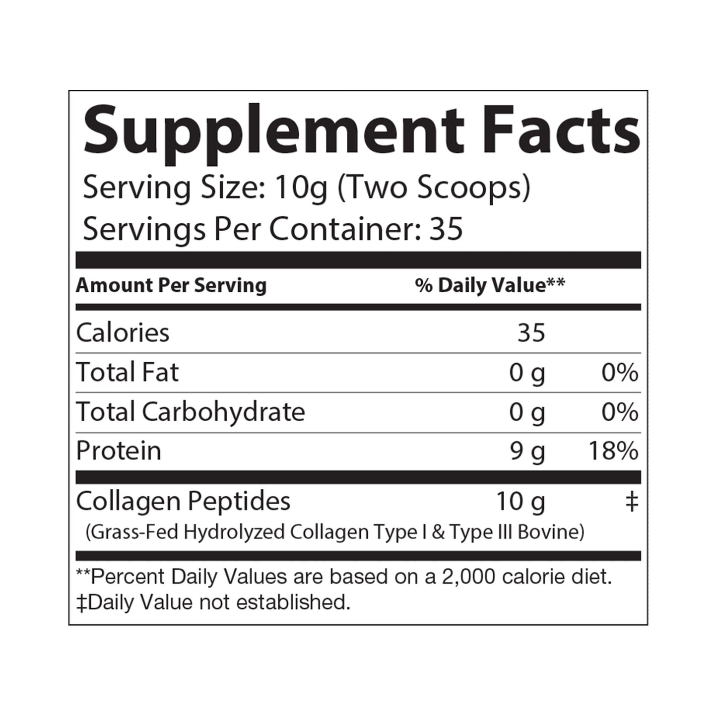 Grass-Fed Collagen Peptides Supplement – Type I & III for Hair, Skin, Nails & Joints (350g, 12.3oz)
