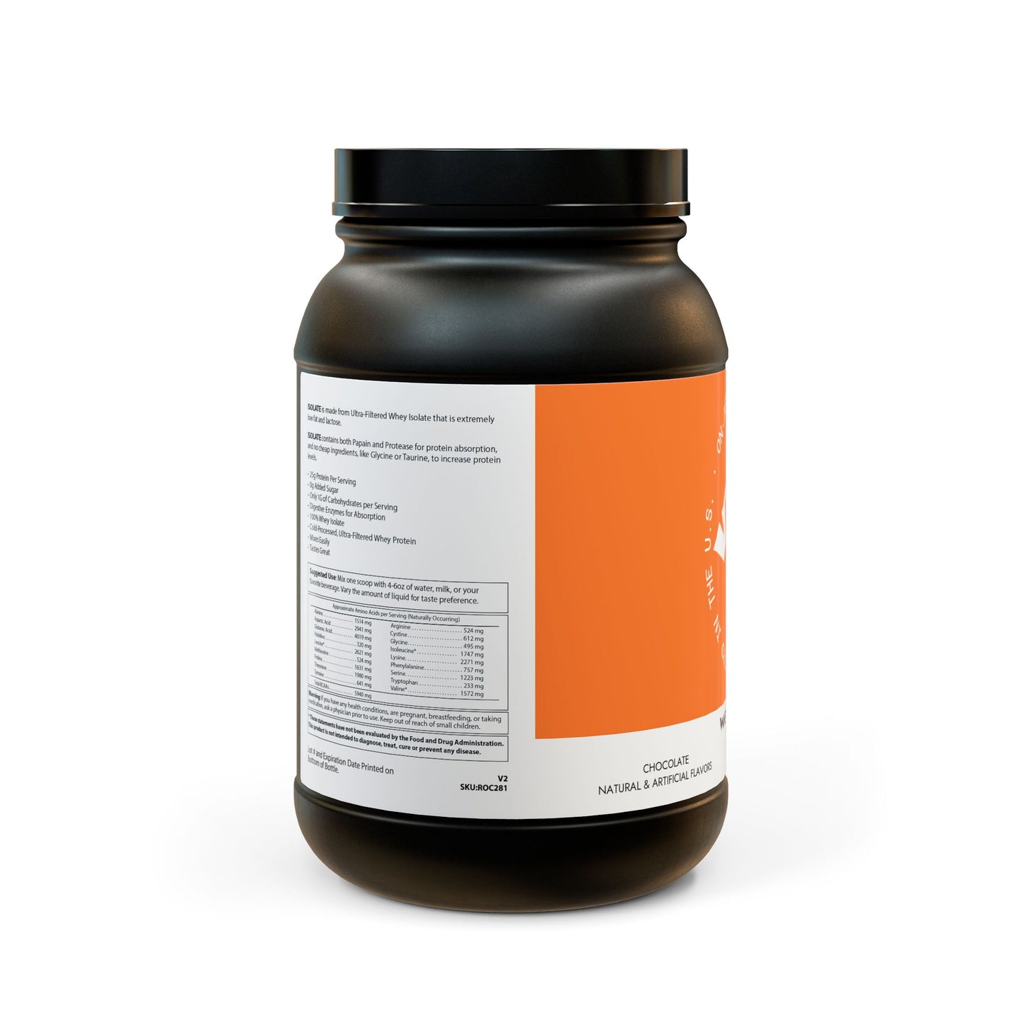 VYNA Whey Isolate Protein Powder – Chocolate, 907g (2lb) | Clean & Fast-Absorbing Supplement