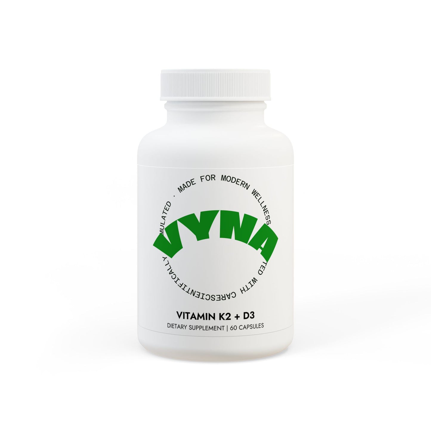 VYNA Vitamin K2 + D3 Supplement – High Absorption Formula with BioPerine® (60 Capsules)