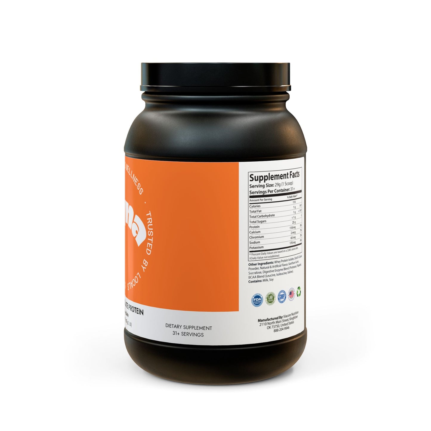 VYNA Whey Isolate Protein Powder – Chocolate, 907g (2lb) | Clean & Fast-Absorbing Supplement