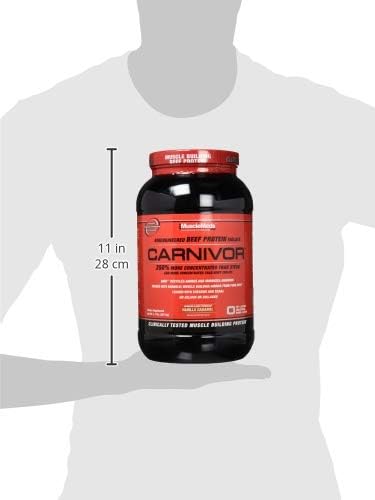 MuscleMeds Carnivor, Light Brown, Vanilla Caramel, 1.95 Pound (Pack of 1)