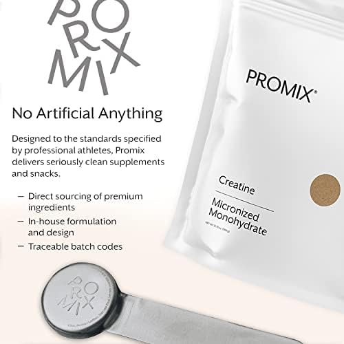 ProMix Creatine Monohydrate Powder, Unflavored - 180 Servings, 5g of Micronized Creatine per Serving - Increase Muscle Gain, Strength & Power & Supports Recovery - Gluten-Free