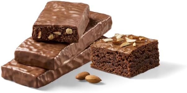 think! Protein Bars with Chicory Root for Fiber, Digestive Support, Gluten Free with Whey Protein Isolate, Chocolate Almond Brownie, Snack Bars without Artificial Sweeteners, 1.4 Oz (10 Count)
