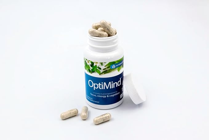 Optimind Nootropics Brain Booster Supplement | Enhance Focus and Cognition, Improve Retention, Sustain Energy | Clinically Studied Ingredients, Bacopa, Tyrosine, Huperzine A, GABA - 1 Bottle (32 Ct)