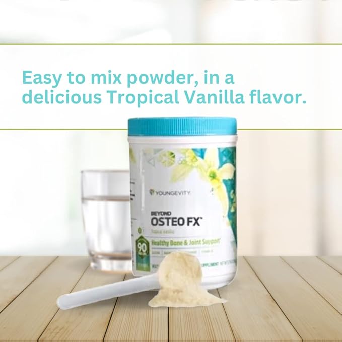 Youngevity Beyond Osteo FX - Tropical Vanilla | Healthy Bone & Joint Support | Multi-Vitamin Powder | 30 Servings (1 Canister)