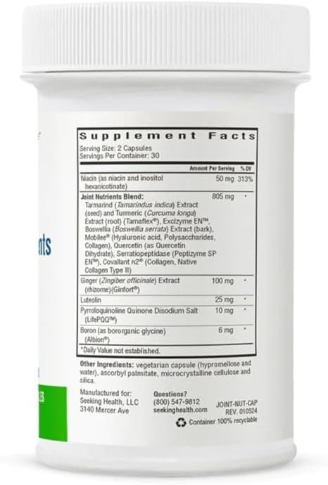 Seeking Health Joint Nutrients, with Collagen and Niacin, Supports Healthy Joints (60 Capsules)*