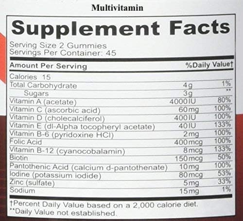 Bariatric Multivitamin 3 Pack, Multivitamin Gummy 90 Chews. - D3 Gummy 90 Chews.- Hair Vitamin Gummy 60 Chews.