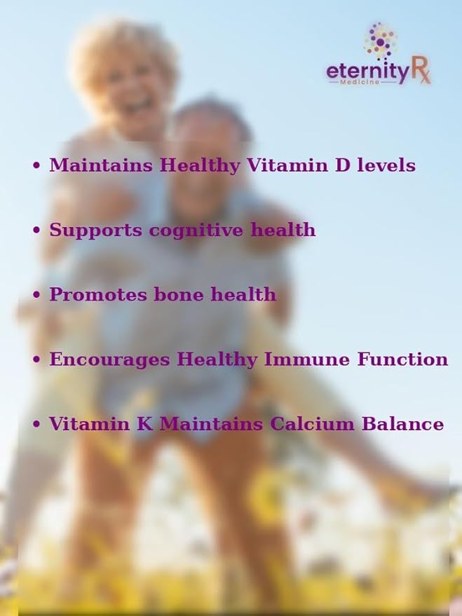 Vitamin D3 + K2 Supplement – Bone, Heart, and Immune Support – 90 Capsules