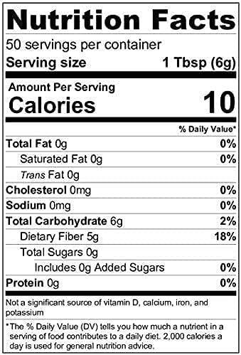 Prebiotic Fiber Supplement for a Healthy Gut | Fiber Powder with Zero Grit Zero Taste and No Bloating or Gas | Feel Full Faster | Keto Non-GMO Gluten Free Vegan 50 Servings