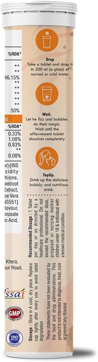 Advanced L-Glutathione Effervescent Tablets Vitamin C (40)