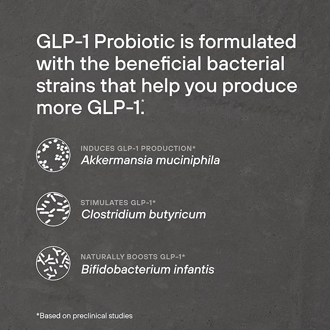 60 PCS GLP-1 Probiotic - AFU Multi-Strain Probiotic + Prebiotic, Naturally Support GLP-1 Production & Curb Appetite, Delayed Release, Third-Party Tested, for Men & Women (60 Capsules, 1-Pack)-T52