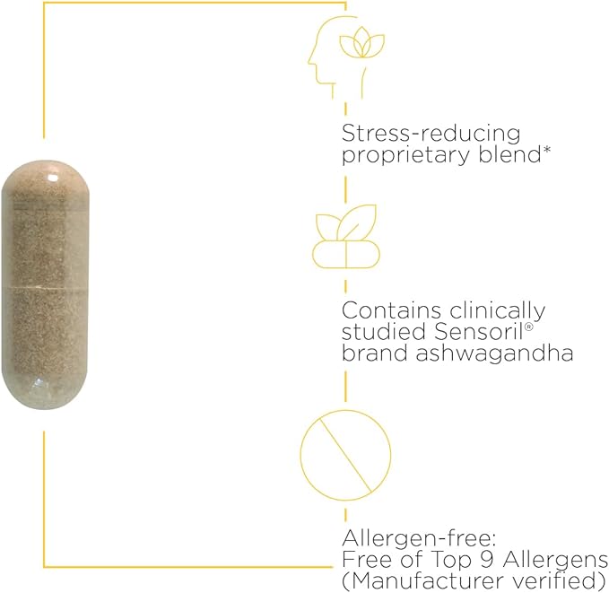 Integrative Therapeutics Cortisol Manager - Allergen-Free - Supplement with Ashwagandha and L-Theanine - Supports Relaxation & Calm to Support Restful Sleep* - 90 Tablets