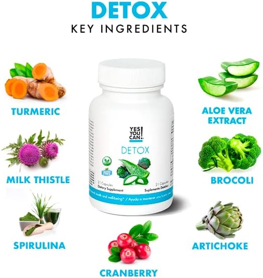 Yes You Can! Natural Detox Pills - Diuretic Cleanse with Electrolytes & Vitamins - Helps with Water Retention - Gluten-Free, 21 Capsules (4 Pack)