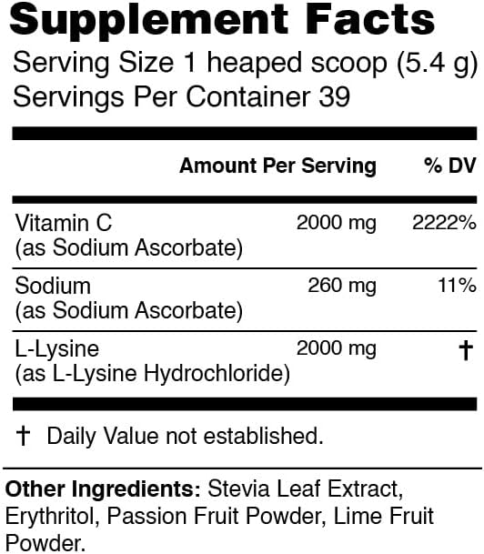 Vitamin Cardio - High-Dosed Vitamin C & Lysine Drink Powder - Heart & Arteries Support