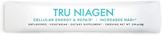 TRU NIAGEN NAD+ Booster with Hydration & Prebiotic Support Award-Winning Nicotinamide Riboside Mixing Powder for Cellular Energy, Repair & Healthy Aging - 30ct/300mg Stick Packs: On-The-Go Supplement