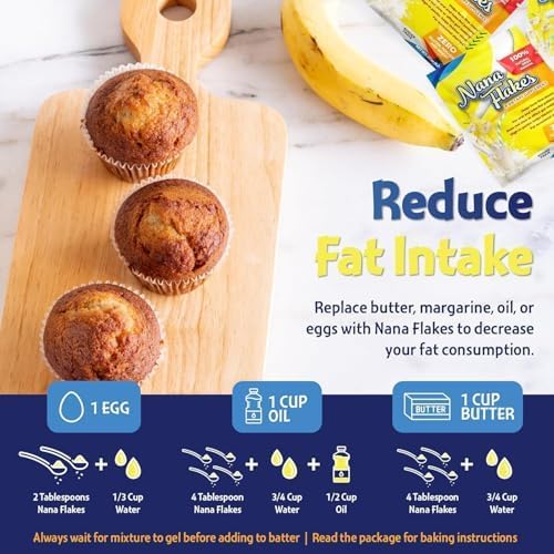 Nana Flakes 100% Pure Banana Flakes Medical Food Powder - Decrease Fat Intake & Natural Remedy for Diarrhea & Heart Burn - Great Source of Protein & Fiber (Banana, Four Pound Tub)
