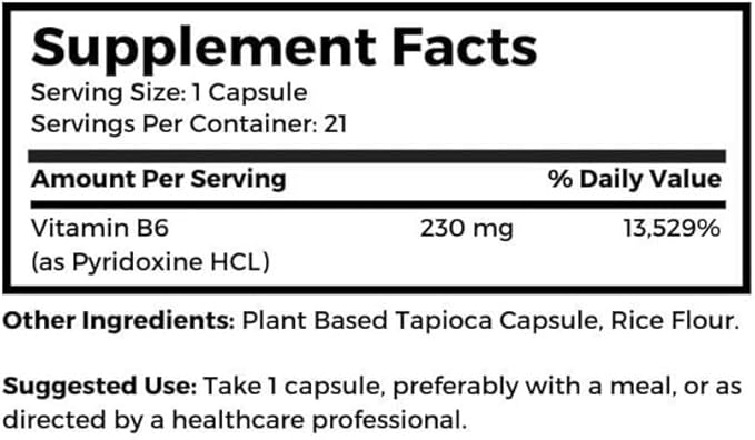 Dr.Clark Vitamin B6 230 MG 21 Tapioca Capsules