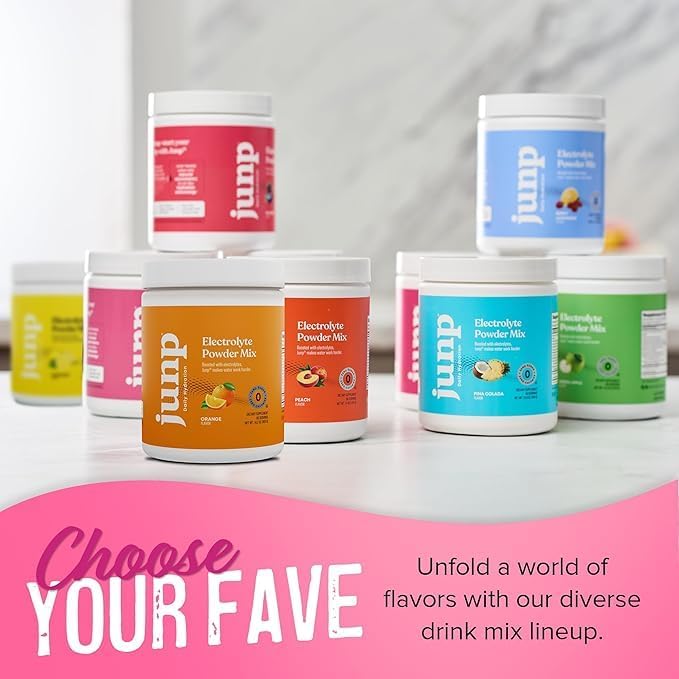 JUNP Electrolytes Powder No Sugar No Carbs – Wild Berry Fruit Flavor Drink Mix - Potassium & Salt Electrolyte Hydration Powder Zero Calorie Sugar Free Electrolyte Powder, Keto Friendly, 180 Servings