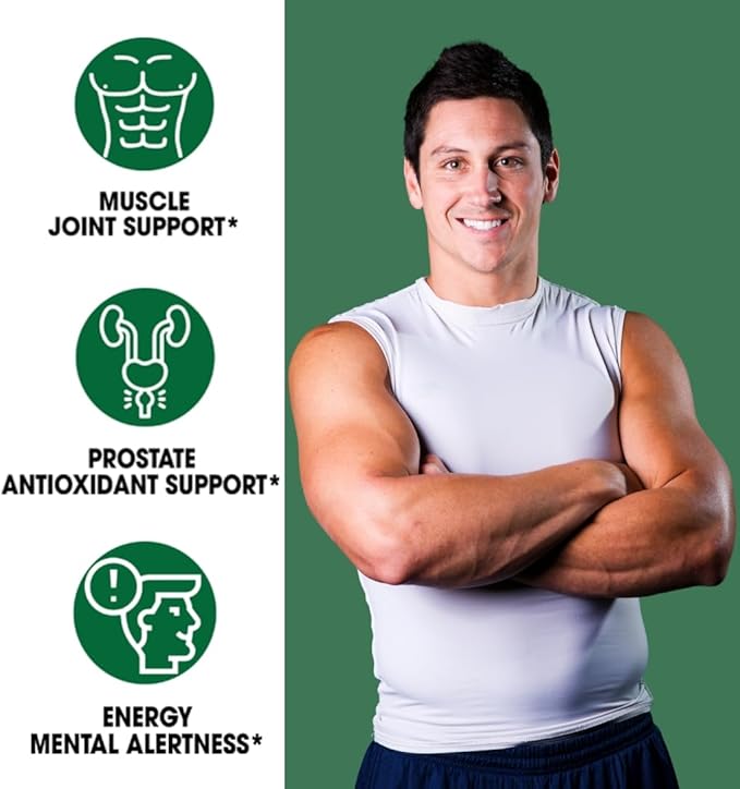 Vitamins for Men–Daily Multivitamins for Men Support for Energy, Immunity, Focus, and Performance. Mens Vitamins A, B12, C, D, E, Zinc, Calcium & Magnesium. Men's multivitamin Vegetable Capsules.