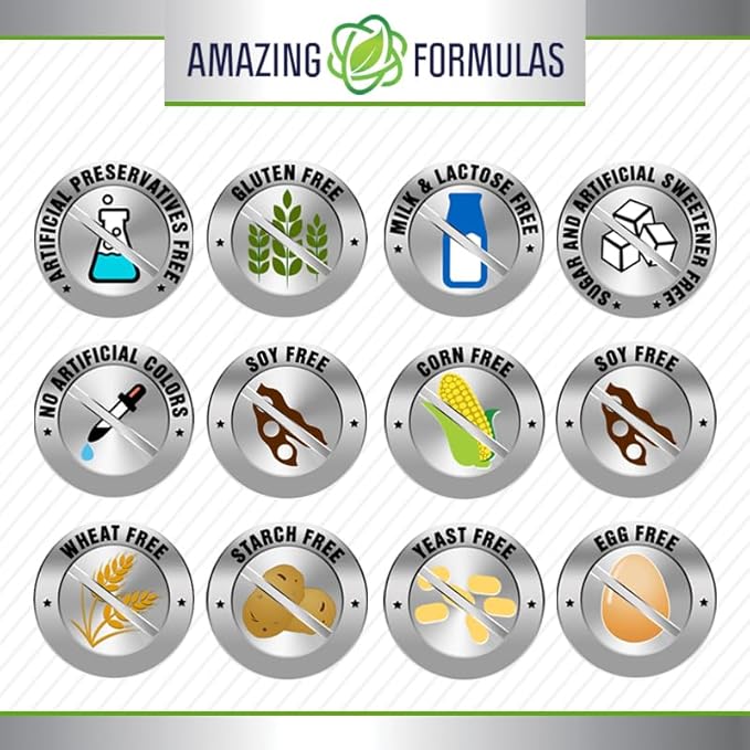 Amazing Formulas Taurine Amino Acid Supplement | 1000 Mg per Serving | 100 Capsules | Non-GMO | Gluten-Free | Made in USA