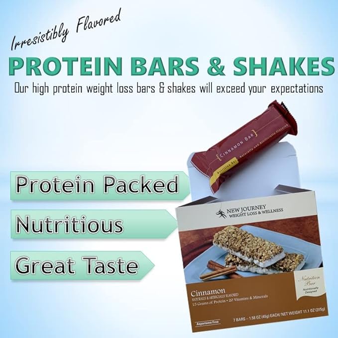 Peppermint Cocoa Crunch Bar - New Journey Weight Loss & Wellness - High Protein Meal Replacement Nutrition Bar (7 bars/box)