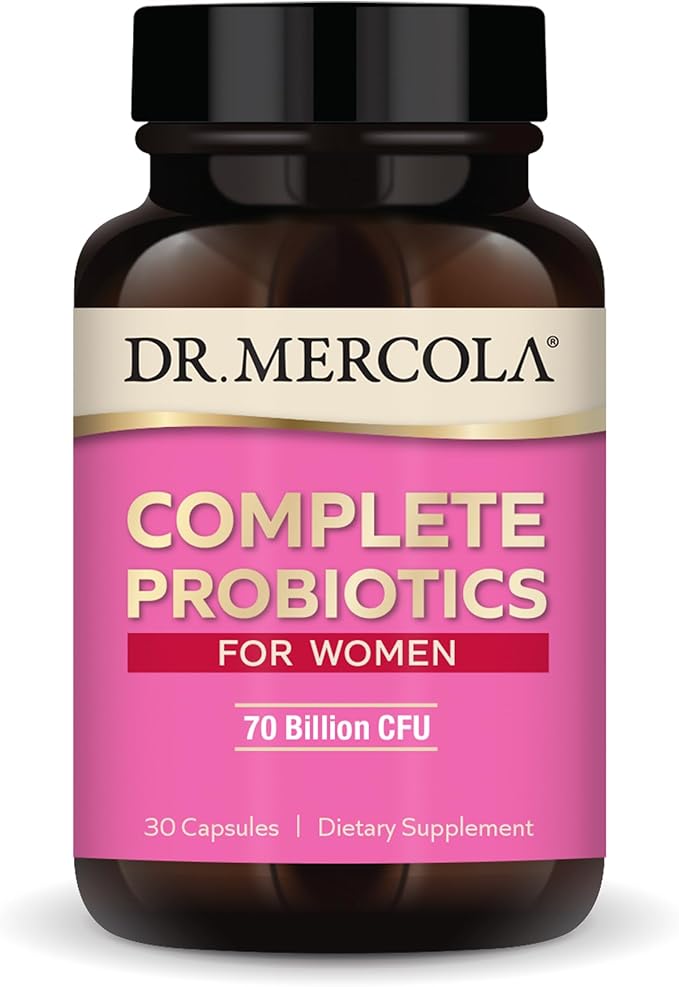 Dr. Mercola Complete Probiotics for Women 70 Billion CFU, 30 Servings (30 Capsules), Dietary Supplement, Supports Digestive Health, Non GMO