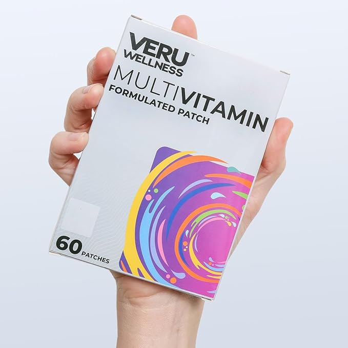 Veru Wellness Multi Vitamin Plus Daily Patch - Time Release Self Adhesive Patch, 8-10 Hours (60 Count)