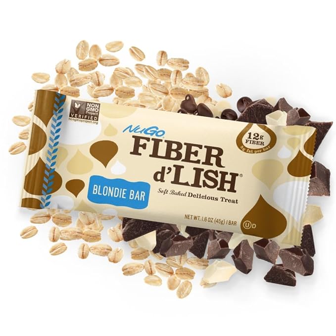 NuGo Fiber d'Lish Blondie, 12g High Fiber, 160 Calories, 16 Count