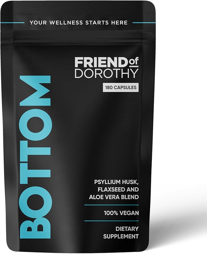 Bottom Fiber Supplement for Effortless Prep Time - Helps Promote Digestive Regularity - Psyllium Husk Based - for Men Who Bottom, Vegan Capsules