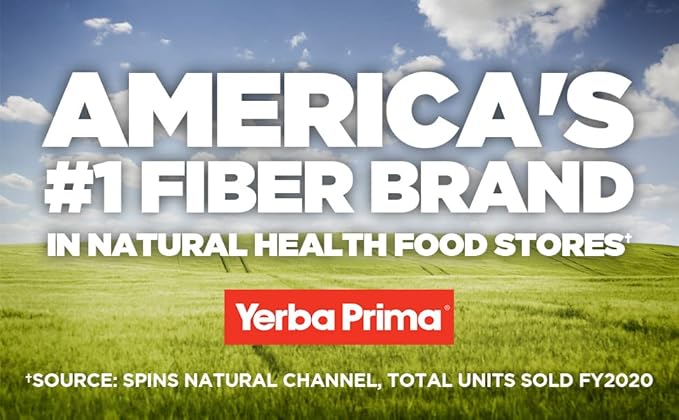 Yerba Prima Prebiotic Colon Care Formula Powder 12 oz - Natural Psyllium Fiber, FOS, Magnesium, Selenium - Non-GMO, Gluten Free, Vegan Daily Supplement for Men & Women
