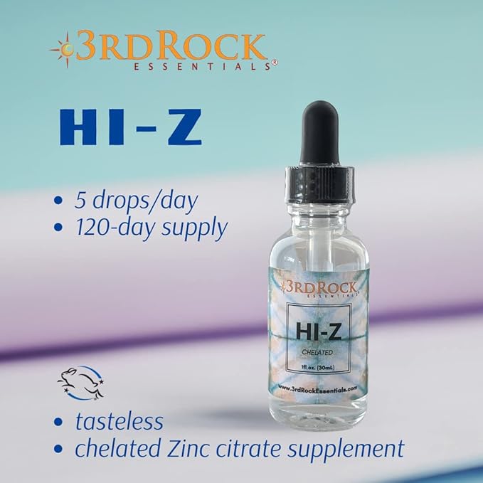 | HI-Z Zinc Immune Support Supplement | All Natural Liquid Zinc Supplement Dietary Supplement | All Natural Personal Care (1 fl oz | 120 Servings)