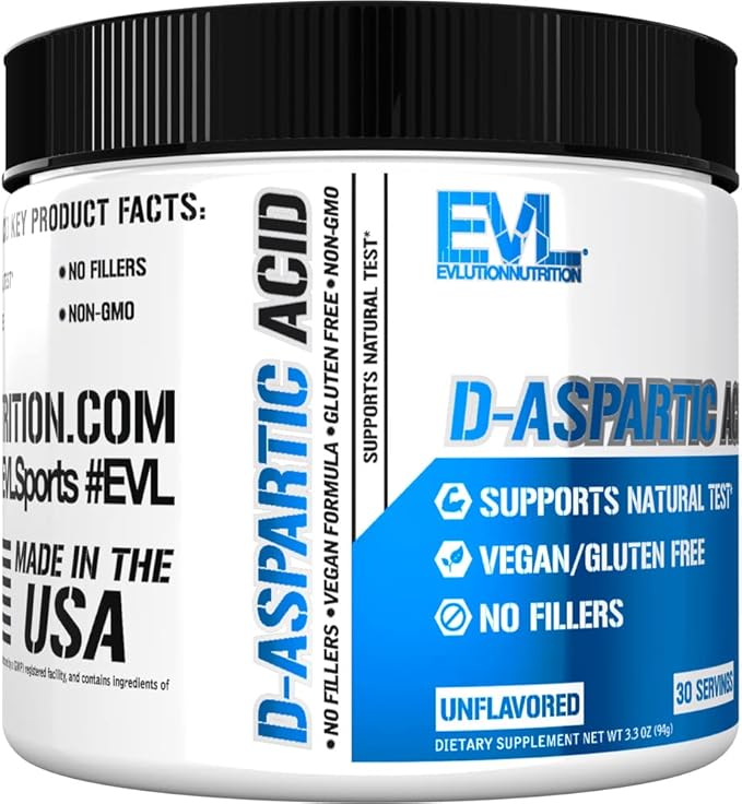 D Aspartic Acid Testosterone Booster for Men - 3120mg DAA D-Aspartic Acid Pre Workout Powder Muscle Builder for Men 3.12g - Men's Health Supplement for Enhanced Drive Potency and Vigor - Unflavored