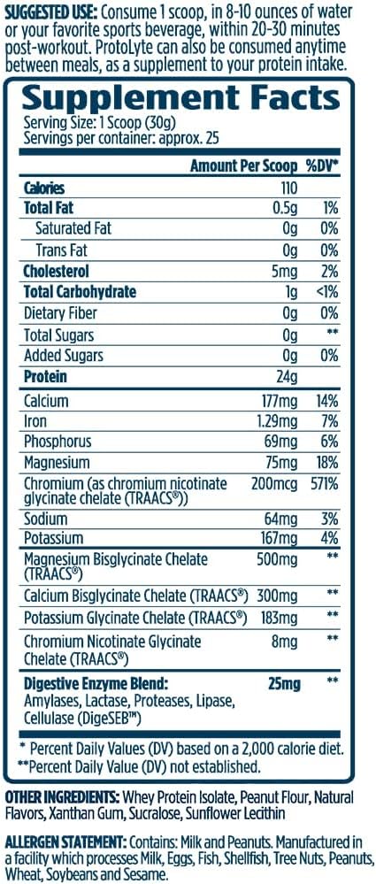 VMI Sports | ProtoLyte Whey Isolate Protein Powder | Low Calorie Whey Protein Powder for Weight Loss | Protein Powder for Muscle Gain | Digestive Enzymes | Non-GMO (Vanilla Peanut Butter, 1.6 Pounds)