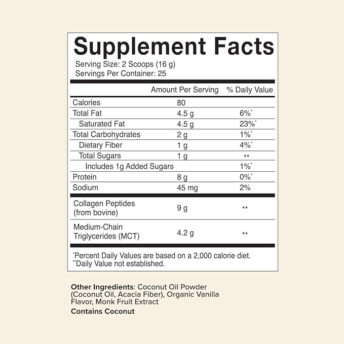 Great Lakes Wellness Keto Boost Advanced Collagen Peptides with 4.2g MCTs - Vanilla - Nutritiously-Rich Non-Dairy Coffee Creamer or Smoothie Alt - Non-GMO, Kosher - 14.1 oz - Packaging May Vary