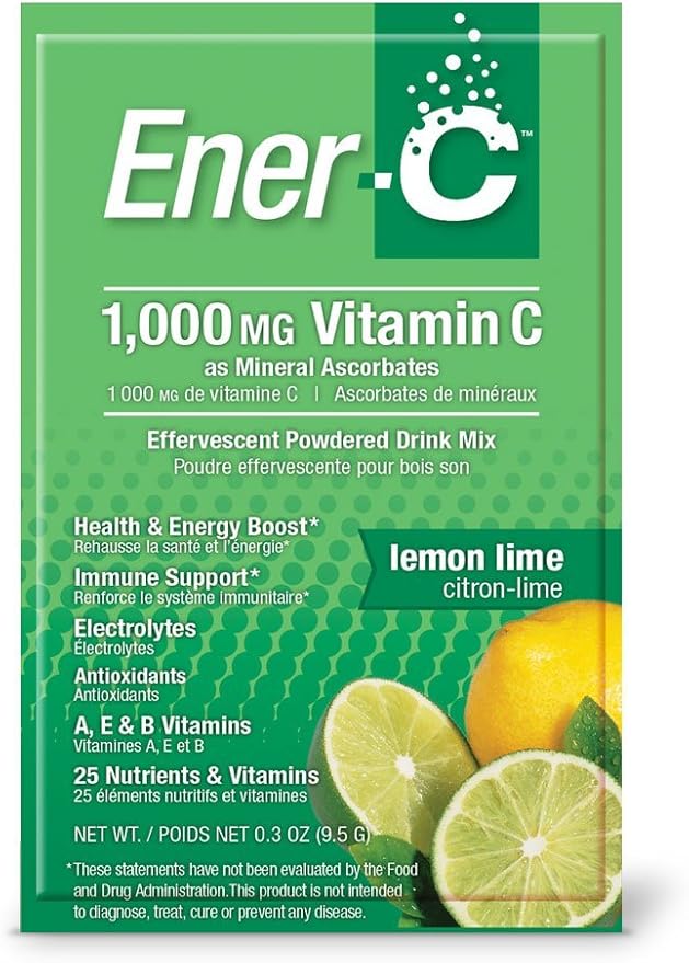 Ener-C Vitamin Drink Mix, Lemon Lime, 1000 Mg, 30 Count