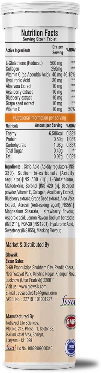 Advanced L-Glutathione Effervescent Tablets Vitamin C (40)