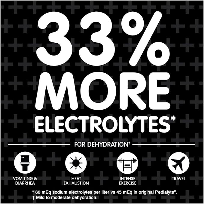 Pedialyte AdvancedCare Plus Electrolyte Powder, Strawberry Freeze, Has PreActiv Prebiotics, Electrolyte Drink, 100 Single-Serving Powder Packets