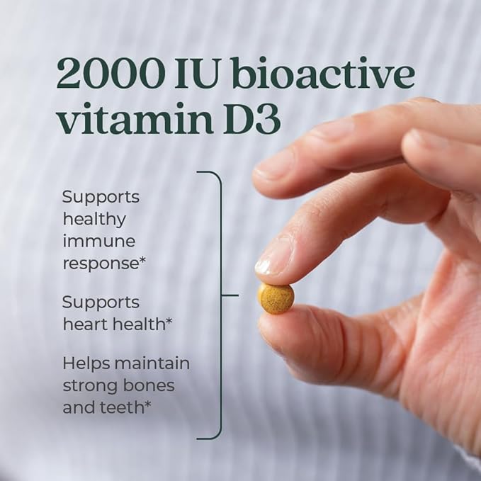 New Chapter Fermented Vitamin D3 2,000 IU, Organic, ONE Daily for Immune, Heart & Bone Support + Whole-Food Turmeric, Adaptogenic Reishi Mushroom, 100% Vegetarian, Gluten Free, 90 Count