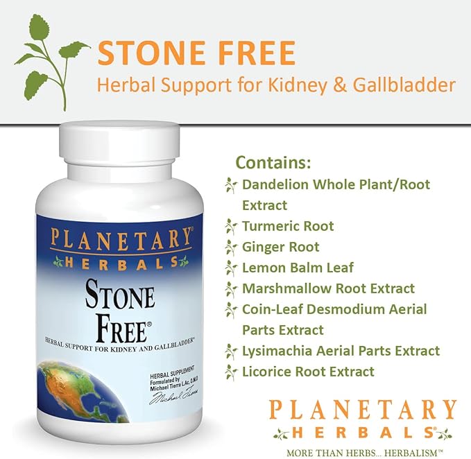 Planetary Herbals Stone Free 820 mg Herbal Support for Kidney and Gallbladder 180 Tablet