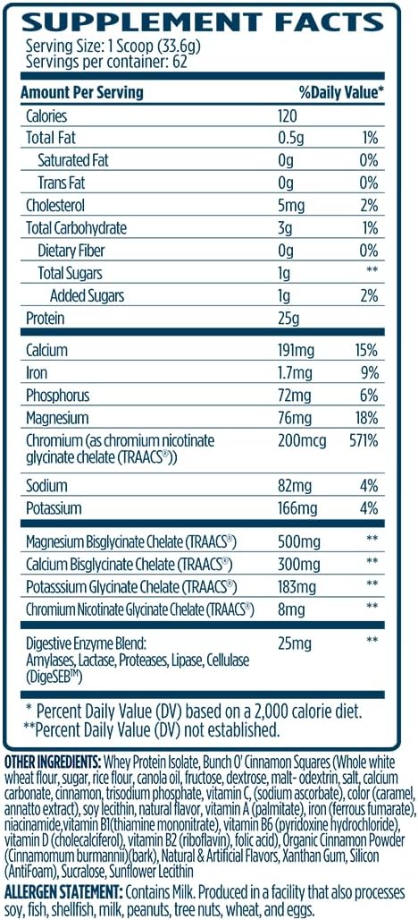 VMI Sports | ProtoLyte Whey Isolate Protein Powder | Low Calorie Whey Protein Powder for Weight Loss | Protein Powder for Muscle Gain | Digestive Enzymes | Non-GMO (Cinnamon Crunch, 4.6 Pound)