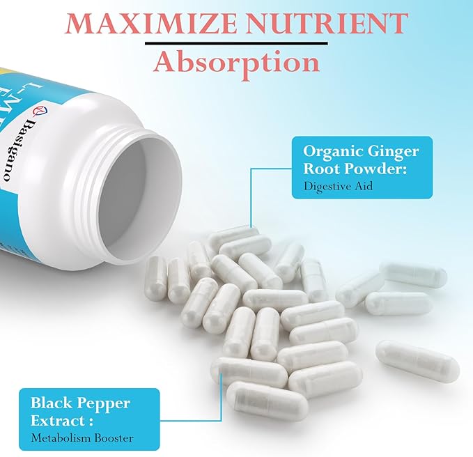15mg L Methylfolate (5-MTHF)- Active Folic Acid-Enriched with Vitamins B6 and B12-60 Vegetarian Capsules - Non-GMO, Gluten-Free