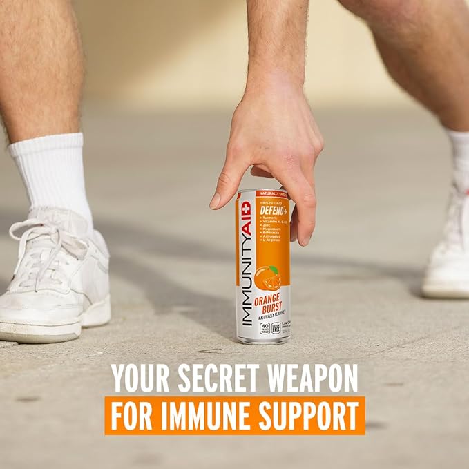 LIFEAID ImmunityAid Support Blend Echinacea, Zinc, Astragalus and Vitamin C No Artificial Flavors or Sweeteners Contains 100% Clean, Vegan and Gluten-free No Caffeine, 12 Fl Oz (Pack of 24)