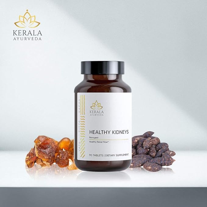 Kerala Ayurveda Healthy Kidney Herbal Tablets | Support Normal Kidney Function and Health | Kidney and Bladder Support | Urinary System Support - 90 Count