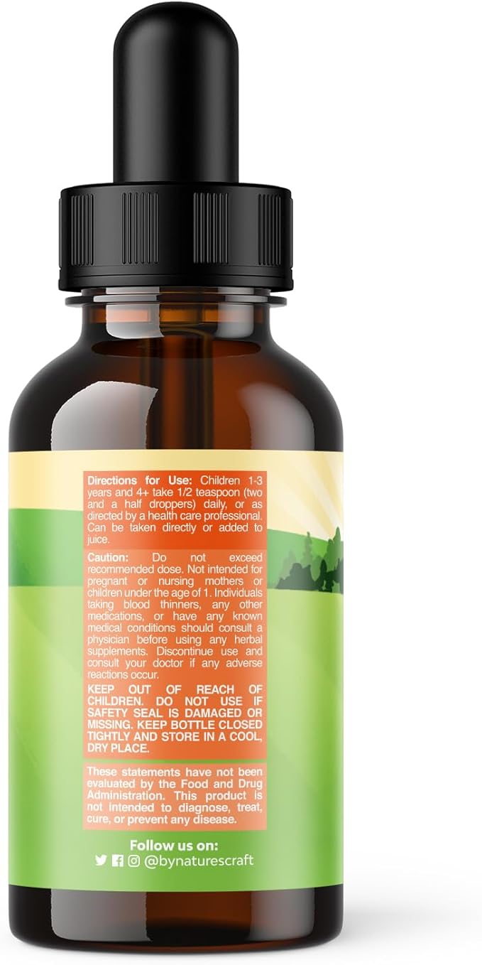 Liquid Omega 3 EPA DHA for Kids - Organic Vegan Omega 3 for Kids Brain Eye and Full Body Development with Vegan DHA EPA & ALA - Kids Omega 3 Liquid Supplement with Algae & Flaxseed Oil - 50 Servings
