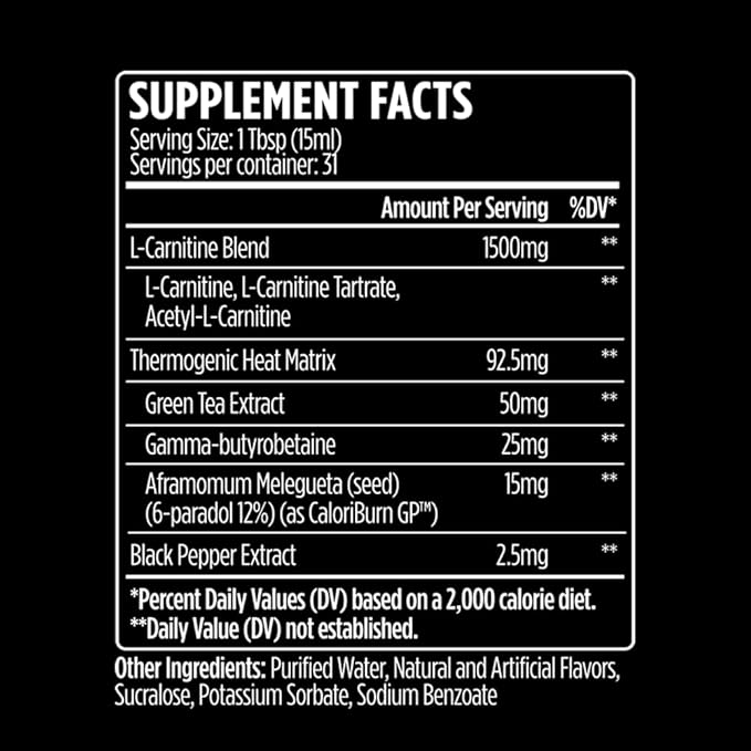 VMI Sports L-Carnitine 1500 Heat Stimulant Free Thermogenic Metabolic Support & Fat Loss for Men & Women | 1500mg L-Carnitine | Convenient Liquid (Gummy Bear)