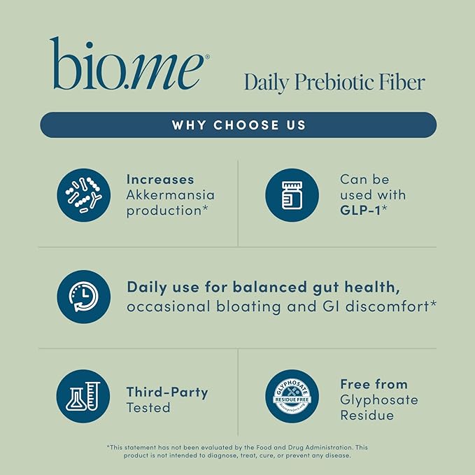 Daily Prebiotic Fiber - Fiber Supplement Powder for Digestive Health & Gut Health - Fiber Powder Unflavored Prebiotics, Non-GMO Dietary Fiber, Gluten & Sugar Free Soluble Fiber Supplements-30 Servings