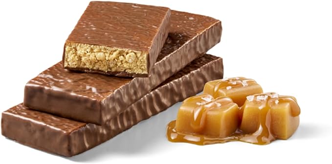 think! Protein Bars with Chicory Root for Fiber, Salted Caramel, Snack Bars without Artificial Sweeteners, 1.4 Oz, 10 Ct