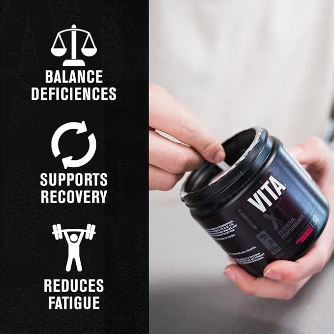 Jacked Factory Vita XT Performance Vitamin Powder - Daily Multivitamin Powder for Men with KSM-66 Ashwagandha, Prebiotic Fiber, Vitamin A, C, D, K, B6, B12, & More - Fruit Punch, 30Sv