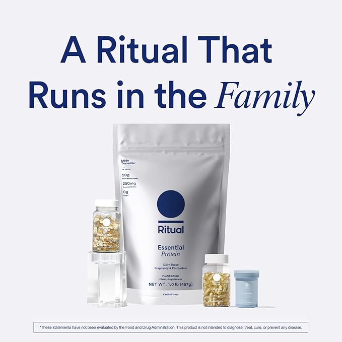 Ritual Essential for Women Prenatal Multivitamin: Folate & Choline for Neural Tube Support, Omega-3 DHA for Fetal Brain Development, Iron, Calcium-Helper D3 & K2, Non-GMO, Vegan, Mint, 30 Days