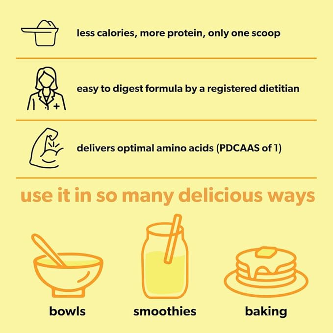 Core Perform's Plant Based Lemon Protein Powder, Low Fodmap, Gluten Free, Non GMO and Vegan, Developed by a Gut Health Registered Dietitian (20 Servings)